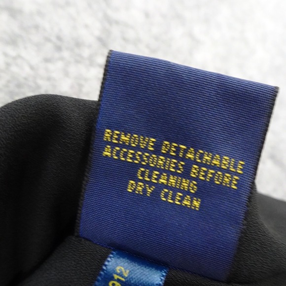 Polo Ralph Lauren Dress Womens 6 Lace Top Black Belted Lined Sleeveless Shift F - Picture 10 of 14